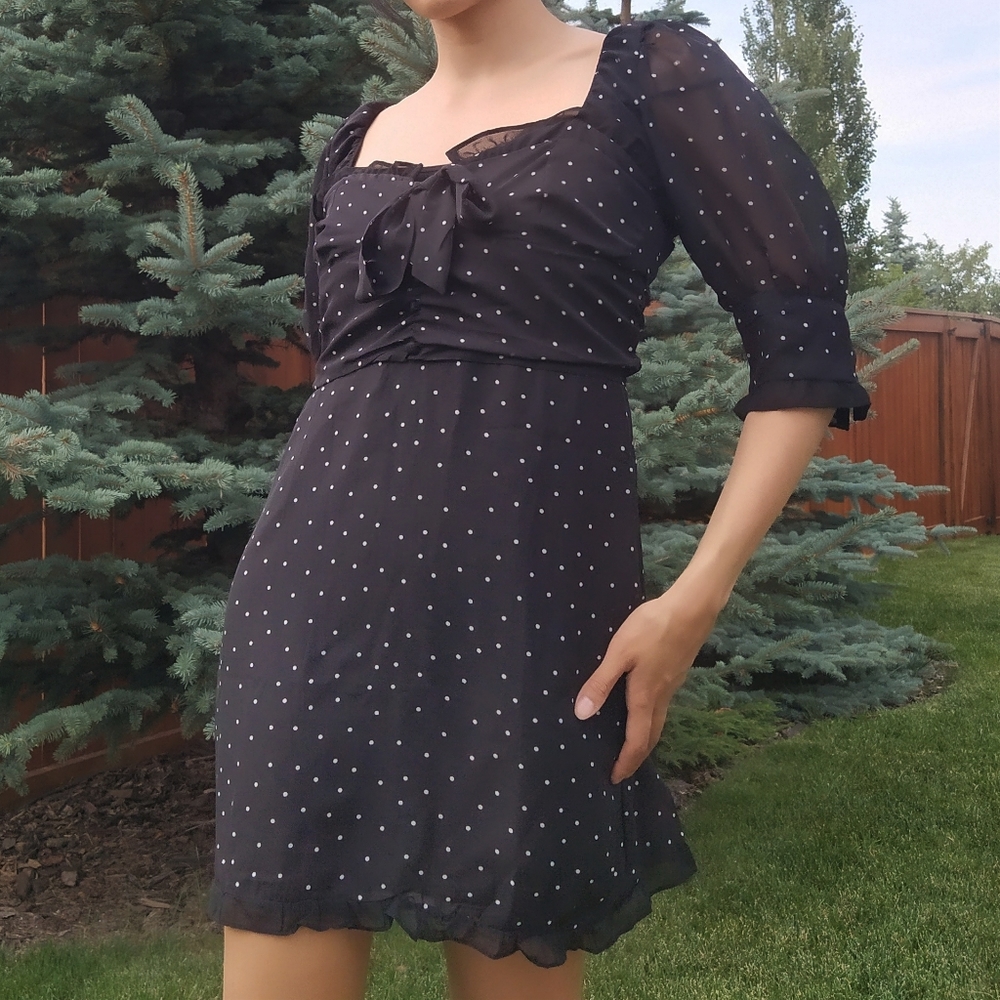 Yesstyle Ruffled Polka Dot Dress - Picture 2 of 5